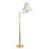 Brass Swing Arm Incandescent Floor Lamp, 58 Inches High