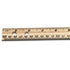 Economical Beveled Wood Ruler w/Single Metal Edge, 12", Natural