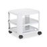 Mobile Printer Stand, 3-Shelf, 17-4/5w x 17-4/5d x 14-3/4h, Platinum