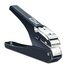 Handheld Badge Punch, 9/16 x 1/8 Horizontal Slot, 1/2" Reach, Black/Chrome