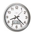 Chronicle Wall Clock with LCD Inset, 14in, Gray