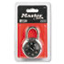 Combination Lock, Stainless Steel, 1-7/8" Wide, Black Dial