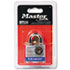 Four-Pin Tumbler Lock, Laminated Steel Body, 1-1/2" Wide, Silver/Blue, Two Keys