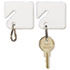 Slotted Rack Key Tags, Plastic, 1 1/2 x 1 1/2, White, 20/Pack - View 2