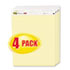Self-Stick Easel Pads, Ruled, 25 x 30, Yellow, 4 30-Sheet Pads/Carton