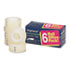 Invisible Permanent Mending Tape, 3/4" x 1000", 1" Core, Clear, 6/Pack