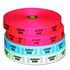 Admit-One Ticket Multi-Pack, 4 Rolls, 2 Red, 1 Blue, 1 White, 2000/Roll