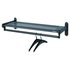 36" Wide Wall Shelf Rack, Powder Coated Textured Steel, Black