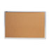 Cork Bulletin Board, Natural Cork/Fiberboard, 36 x 24, Aluminum Frame