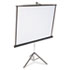 Portable Tripod Projection Screen, 70 x 70, White Matte, Black Steel Case