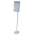 Designer Sign Stand, Steel, 11 x 17, Silver