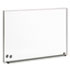 Magnetic Dry Erase Board, Painted Steel, 34 x 23, White, Aluminum Frame