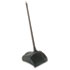 Lobby Pro Upright Dustpan, w/wheels, 12 1/2 W, Polypropylene w/Vinyl Coat, Black