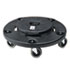 Brute Round Twist On/Off Dolly, 250 lb Capacity, 18dia x 6 5/8h, Black - View 1