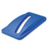 Slim Jim Paper Recycling Top, 20 3/8 x 11 3/8 x 2 3/4, Dark Blue