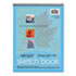 Artist's Sketch Book, Unruled, 80lb, 9 x 12, White, 30 Sheets/Pad