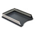 Distinctions Self-Stacking Letter Desk Tray, Metal, Black