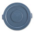 Round Brute Lid For 32-Gallon Waste Containers, 22 1/4" Diameter, Gray