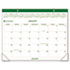 Recycled Two-Color Desk Pad Calendar, Green and Brown, 22" x 17", 2012 - View 1