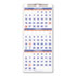 Recycled Three-Month Reference Wall Calendar, 12" x 27", 2011-2013