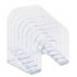 Six-Tier Jumbo Incline Sorter, Plastic, 9 3/8 x 10 1/2 x 7 3/8, Clear