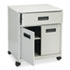 Steel Machine Stand w/Pullout Drawer, 25w x 20d x 29-3/4h, Gray - View 1