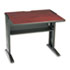 Computer Desk W/ Reversible Top, 35-1/2w x 28d x 30h, Mahogany/Medium Oak/Black