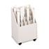 Laminate Mobile Roll Files, 20 Compartments, 15-1/4w x 13-1/8d x 23-1/4h, Putty