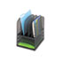 Onyx Mesh Desk Organizer, Eight Sections, 11 3/8 x 9 1/2 x 13, Black