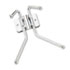 Wall Rack, Two Ball-Tipped Double-Hooks, Metal, Chrome