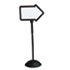 Double-Sided Arrow Sign, Dry Erase Magnetic Steel, 25 1/2 x 60, Black Frame