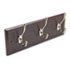 Wall Rack, Three Double-Hooks, Wood, Mahogany