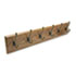 Wall Rack, Six Double-Hooks, Wood, Medium Oak