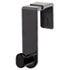 Plastic Coat Hook, 1 Hook, 1-3/4 x 5-1/4 x 4, Black