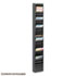 Steel Magazine Rack, 23 Compartments, 10w x 4d x 65-1/2h, Black