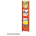 Solid Wood Wall-Mount Literature Display Rack, 11-1/4w x 3-3/4d x 48h, Cherry