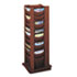 Rotary Display, 48 Compartments, 17-3/4w x 17-3/4d x 49-1/2h, Mahogany