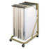 Steel Sheet File Mobile Stand, 12 Hanging Clamps, 27w x 37-1/2d x 61-5/8h, Sand