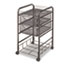Onyx Mesh Mobile File w/Four Supply Drawers, 15-3/4w x 17d x 27h, Black - View 1