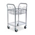 Wire Mail Cart, 600lbs, 18-3/4w x 26-3/4d x 38-1/2h, Metallic Gray
