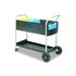 Scoot Mail Cart, 1-Shelf, 22-1/2w x 39-1/2d x 40-3/4h, Black/Silver