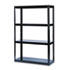 Boltless Steel Shelving, 5 Shelves, 48w x 18d x 72h, Black