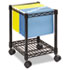 Compact Mobile Wire File Cart, 1-Shelf, 15-1/2w x 14d x 19-1/2h, Black