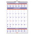 Recycled Three-Month Calendar, 15 1/2" x 22 3/4", 2012
