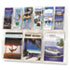 Reveal Clear Literature Displays, 9 Compartments, 30w x 2d x 22-1/2h, Clear