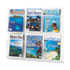 Reveal Clear Literature Displays, 6 Compartments, 30w x 2d x 24-5/8h, Clear