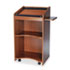 Executive Mobile Lectern, 25-1/4w x 19-3/4d x 46h, Medium Oak