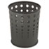 Bubble Wastebasket, Round, Steel, 6 gal, Black