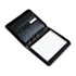Professional Zippered Pad Holder/Ring Binder, Pockets, Writing Pad, Vinyl Black