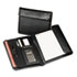Professional Tri-Fold Padfolio w/Calculator, Writing Pad, Vinyl, Black
